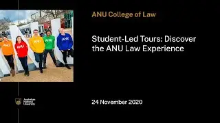 Discover the ANU Law experience