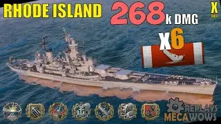 Rhode Island 6 Kills & 268k Damage | World of Warships Gameplay