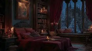 Royal Vampire Chamber Overlooking a Blizzard | Haunting Cello & Piano Music for Reading