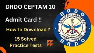 DRDO Admit card Released | How to Download  15 Practice Solved Tests on Mygovtrack App