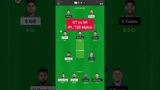 GT vs MI Dream11| GT vs MI Dream11 Prediction| GT vs MI Dream11 Team