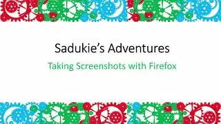 Screenshots with Firefox