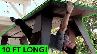 Climbing a 10 FOOT LONG Table || At Home Bouldering