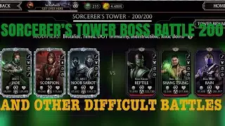 Sorcerer&rsquo;s Tower Boss Battle 200 + Rewards| And Difficult Battles| MK Mobile Gaming