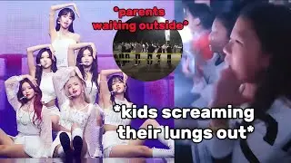 IVE concert in Seoul being full of elementary kids (kids parents waiting outside to pick them up)