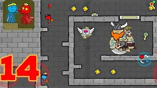 Red and Blue Stickman: Animation Parkour Gameplay Level 51 to 55