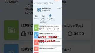 IBPS CLERK 2023 LIVE MOCK ✨ #shorts #ibpsclerk2023