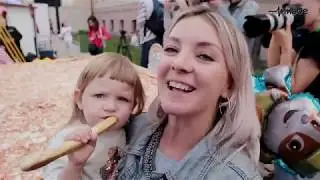 Городские события. День томича 2018. Сбор пластика и гигантская пицца от Деревенского молочка