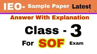CLASS 3 IEO International English Olympiad Sample Paper 2025-26 / IEO GRADE 3 / IEO OLYMPIAD CLASS 3