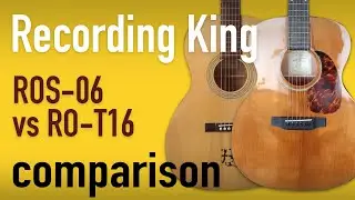 Recording King ROS-06 and RO-T16 acoustic electric guitars with Fishman and LR Baggs pickups