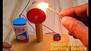How to Make a Match stick Burning Machine || DIY Matchstick Fire Device || Science project