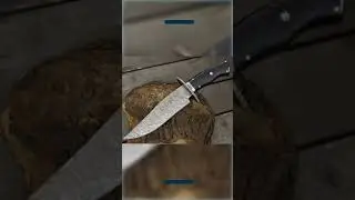 Equinox Damascus Steel Bowie Knife with Micarta Handle