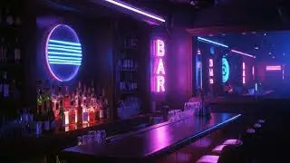 Retro Neon Bar | Smooth Synthwave Lounge Vibes