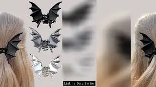 Halloween Party Cool Bat Lady Metal Hairpin Punk Style Ball Party Braiding Small Design Shark Clip D