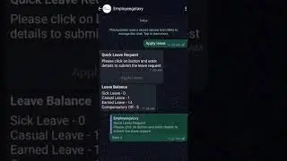 Leave management in Whatsapp #hr #software #startup #job #leaves #whatsapp #shorts #trending #viral