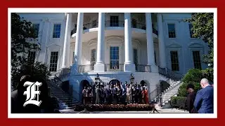 Chiefs kicker Harrison Butker puts politics aside to join Biden at White House