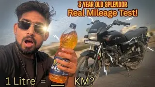 ₹100 Petrol = Kitna KM? Hero Splendor Real Mileage Test 🔥| #herosplendor #bikemileage