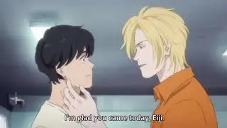 Ash and Eiji&rsquo;s first kiss