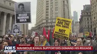 NY News Update - Mahmoud Khalil appears before judge; protesters demand activist's release