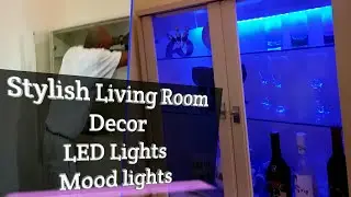 💖Glam living Room Decor ideias  LED lights installation| | wash dishes with me 2020 💖 #Glamdecor#