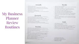 My Business Planner Review Routines | Kendra Bork