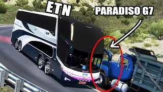 BUS Marcopolo 1800 DOBLE PISO de ETN en Ruta de Montaña México American Truck Simulator