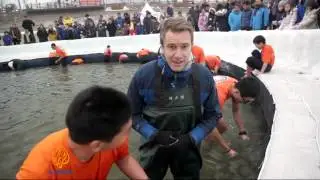 S Koreans drawn to annual ice fishing frenzy