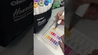 Swatching ohuhu alcohol markers #colorart #coloringcommunity #colorwithme #ohuhu #colortok #coloring