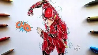 Como Dibujo a FLASH de La Liga de la Justicia/ How To Draw THE FLASH Justice League