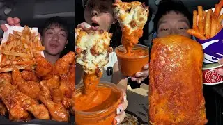 TIKTOK Mukbang Compilation | Chipotle, Wingstop, Taco Bell, Dave&rsquo;s Hot Chicken, Pizza & More! 🌯🍗🌮🔥🍕