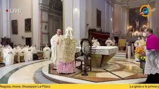 Mons.  Giuseppe La Placa, la gioia e le prime parole del nuovo vescovo della Diocesi di Ragusa.