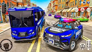 Police Bus Driving Simulator 3D - Extreme City Police Car Chase Game 2026 - Android iOS Gameplay