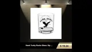 Hawk Tuohy Rocks Glass: Sip with the Viral Sensation in Style!, Rocks Glass, 10oz