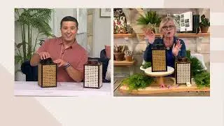 Barbara King Battery Operated Metal Cane Lantern on QVC