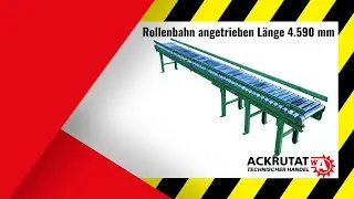 🗜️ Rollenbahn Budde angetrieben L&auml;nge 4.590 mm F&ouml;rderbreite 485 mm Produktvideo | Ackrutat-Shop