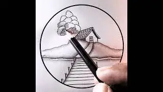 How to draw a beautiful drawing  pencil work ✏️ #creativecanvas #expressions 