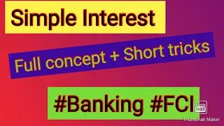 Simple interest with MCQ | Banking exam preparation | FCI exam preparation