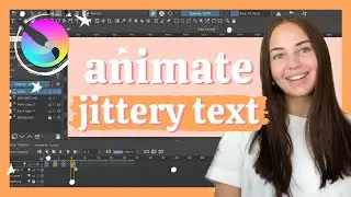 How to animate jittery text motion effect in Krita tutorial
