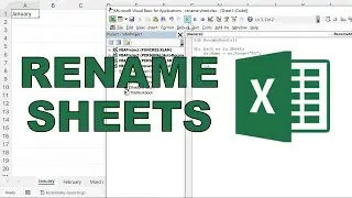 Rename multiple sheets at once to match cell values in excel