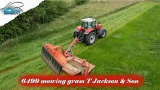 Massey Ferguson 6499 Mowing grass with Kverneland Trailed
