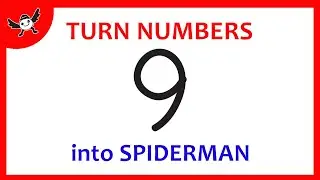 How To Turn Number 9 into SPIDERMAN &ndash; Fun Doodle Art on Paper ✔