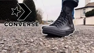 Converse Black Chuck Taylor All Star Leather HighTopShoe // Unboxing