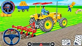 Yellow Tractor Farming Simulator: Modern Field Plowing 2026 #viral #games 