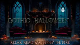 Gothic Halloween Ambience| Dark Living Room | Haunting Piano Music|Relaxing|Background|Reading|Sleep