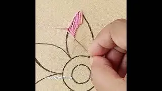 New New Flower Embroidery Trick !!! Buttonhole with Fly Stitch Flower Hand Embroidery Tutorial