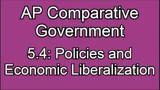 5.4: Economic Liberalization! AP Comparative Government & Politics