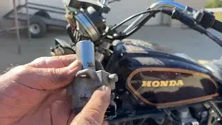 Honda GL1100.   Forks Locked.   No Key.  Oh no!!! Now What???