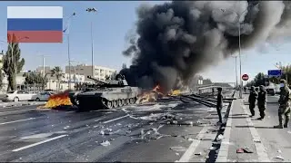 Heavy Blow to Putin's Army as Ukraine Destroys Row of Military Vehicles with US M1 ABRAMS  in Kursk