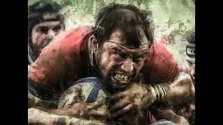 Chaos Unleashed: Stretched Canvas Rugby Fine Art Print Poster- Wall Art, Rugby Fan Gift