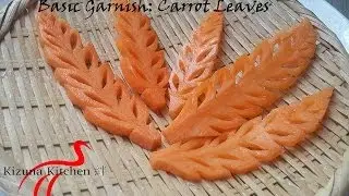 How to make -Basic Garnish Carrot Leaf Carvings